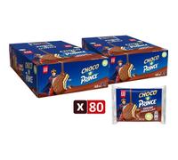 Choco Prince de LU - 2 Packs de 40 sachets - Biscuits Enrobés de Chocolat au Lait et Fourrés Goût Chocolat - Biscuits au Blé