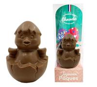 Chocodic - Moulage en Chocolat - Poussin Calimero de Pâques en Chocolat Lait ou Blanc - Fabrication Artisanal (30g, Chocolat Lait)