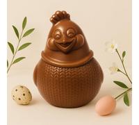 Chocodic - Poule en chocolat Lait - Chocolat de Pâques - Moulage de Pâques en Chocolat Lait Artisanal Chocodic