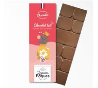 Chocodic - Tablette de Chocolat de Pâques - Fabrication Artisanale - Pâques (80g, Chocolat lait éclats de noisettes)