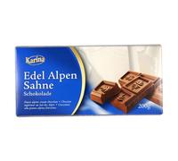Chocolat à la crème des Alpes Karina Edel Chocolat au lait des Alpes avec crème 200g