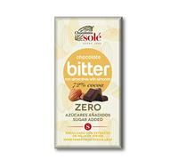 Chocolat amer 72% aux amandes et stévia 100 g (Cacao - Amande)
