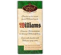 Chocolat au lait Suisse fin fourré eau de vie Williams liquide
