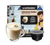 CHOCOLAT BLANC (96 Capsules) compatible avec Nescafé Dolce Gusto, Lot de 6 x 16 Capsules (96 portions tot) - la Capsuleria