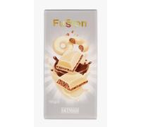 Chocolat blanc Fussion Hacendado fourré à la crème de biscuit et au cacao Tablette de 110 g - Lot de 6
