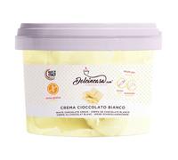 Chocolat blanc Pâte à tartiner à fourrer Aromatiser Enrobage Gâteaux Biscuits Prêt à l'emploi Desserts Sans gluten 500 gr