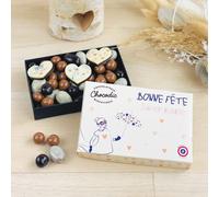 CHOCOLAT BONNE FETE GRAND MERE - COFFRET LISEA MM personnalisé avec votre texte - CHOCOLAT ARTISANAL 165g - COFFRET CADEAU CHOCOLAT BONNE FETE MAMY MAMIE