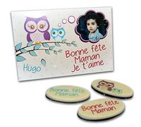 CHOCOLAT BONNE FETE MAMAN - COFFRET LISEA MM personnalisé avec votre texte et votre photo - CHOCOLAT ARTISANAL 165g - COFFRET CADEAU CHOCOLAT BONNE FETE MAMAN - CADEAU FETE DES MERES