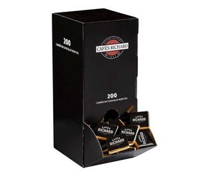 Chocolat Cafés Richard Carrés Noir 70% Cacao Napolitains - 200 chocolats emballés individuellement