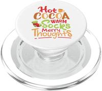 Chocolat Chaud, Chaussettes Chaudes, pensées joyeuses PopSockets PopGrip pour MagSafe