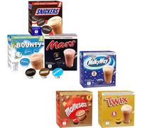 Chocolat chaud Dolce Gusto compatible - Snickers, Bounty, Mars, Milky Way, Maltesers, Twix - 48 capsules