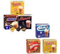 Chocolat chaud Dolce Gusto compatible - Twix, Snickers, Mars, Milky Way, Maltesers - 48 capsules
