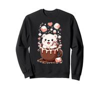 Chocolat Chaud Ours Polaire Kawaii Chocolat À La Guimauve Sweatshirt