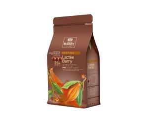 Chocolat de couverture Lactée pistoles 35% Cacao Barry 1 kg.
