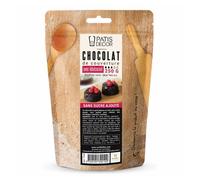 Chocolat de couverture noir sans sucres ajoutés - 53 9% de cacao - 250g - DDM 05/26