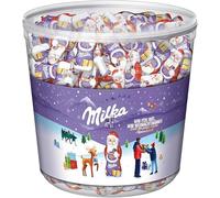 Chocolat de Noël : Milka 2 Tubos Mini Père Noël 2x1,540kg