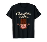Chocolat et Om Yoga Mindfulness Zen Design T-Shirt