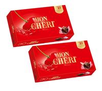 Chocolat Ferrero Mon Chéri - 30 Bouchées - Lot De 2 - Chocolat noir à la liqueur de cerise - un anniversaire, Noël ou simplement pour le plaisir de grignoter