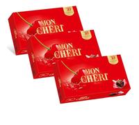 Chocolat Ferrero Mon Chéri - 30 Bouchées - Lot De 3 - Chocolat noir à la liqueur de cerise - un anniversaire, Noël ou simplement pour le plaisir de grignoter