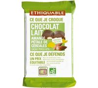 Chocolat lait 42% de cacao Amande entière Pétale de céréales - bio & équitable