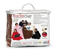 Chocolat marron Snug Rug Cosy Couverture avec Manches Couverture à manches en polaire Plaid à Manche Plaid Polaire avec Manche Femme Homme 160gsm pour adulte Couverture Canape TV Hiver avec Poches Portables