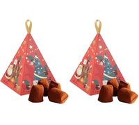 Chocolat Mathez - Truffes au chocolat - Boite chocolat à offrir - Fabrication française - Au chocolat noir - Pyramide de Noël - Idée cadeau (Lot de 2)