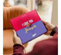 Chocolat Milka Personnalisé - Pralines en forme de coeur, Cadeaux en chocolat fourrés à la crème de noisettes et de nougat (110 - grammes, Milka)