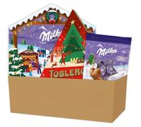 Chocolat Noël - Calendrier de l’Avent : Toblerone 200g, Milka Magic Mix 147g et Milka Bonbons de Noël Lait 86g
