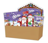Chocolat Noël - Milka Calendrier de l’Avent 200, Magic Mix 147g, Père Noël Lait 90g, Noisette 95g, Boules Lait, Blanc & Praliné 350g