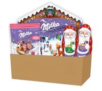 Chocolat Noël - Milka Calendrier de l’Avent Magic Mix 147g - Père Noël Lait 90g et Noisette 95g - Bonbons Lait Pétillant 86g