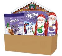 Chocolat Noël - Milka Calendrier de l’Avent Magic Mix 147g, Père Noël Lait 90g et Noisette 95g, Bonbons Lait 86g