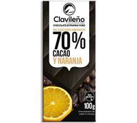 Chocolat noir 70 % cacao avec orange sans sucres ajoutés 100 g - Le Clavileño