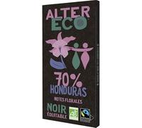 Chocolat Noir Bio d'Honduras 70% - Gourmandise Équitable - 100g | Marque Alter Eco | Source de Plaisir Sain et Responsable | Idéal pour les Régimes Aliment - Le Lot De 4