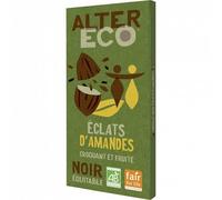 Chocolat Noir Éclats D'Amandes 100G|Alter Eco|(Lot De 4)|Best Deal