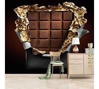 Chocolat Papier Peint Mural Papier Peint De Fond Décoration Industrielle Décoration De La Chambre À Coucher Papier Peint 3D Décoration Intérieure Pâte À Modeler Salon Le Mur Pour Cha 250(L)x175(H)cm