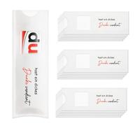 Chocolat Pochettes en Feutre, 15 Pièces Cadeaux D'emballage de Feutre, Pochette Barres de Chocolat avec un Message de Remerciement, pour les Enseignants et les Camarades de Classe, Blanc