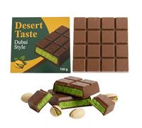 Chocolat Premium de style Dubaï | Fait Main avec Crème de Pistache | Produit artisanal gourmand | Fourré à la délicate crème de pistache et aux fils de pâte grilles