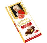 Chocolat Reber Mozart fourré à la pistache et à la pâte d'amande 100g