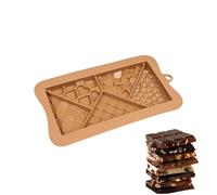 Chocolate Bar Molder, Food Grade Silicone Mold, Heat Resistant Break Apart Candy Molds, Non Stick Baking Tray Mold for Truffles, Brownies, Snacks, Home, Kitchen, Holiday Parties Favors