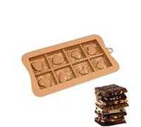 Chocolate Bar Molder, Food Grade Silicone Mold, Heat Resistant Break Apart Candy Molds, Non Stick Baking Tray Mold for Truffles, Brownies, Snacks, Home, Kitchen, Holiday Parties Favors