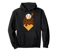 Chocolate Dripping Ice Cream Baseball Home Plate Sports Sweat à Capuche