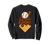 Chocolate Dripping Ice Cream Baseball Home Plate Sports Sweatshirt