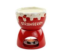 Chocolate Fondue Mug - Ceramic Chocolate Melting Cup , Portable Melt Hot Pot Cup Kit | for Appetizer Seafood Sauce Bread Candy Dessert Date Night Wedding Party Picnics Family Cooks Accessories