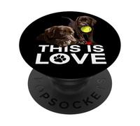 Chocolate Lab C'est l'amour, Le père du Laboratoire, la mère du Laboratoire PopSockets PopGrip Adhésif