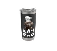 Chocolate Lab Dad The Dog Father The Lab Father Labrador Dad Gobelet isotherme en acier inoxydable double paroi