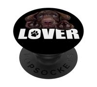 Chocolate Lab Dog Labrador retriever Marron PopSockets PopGrip Adhésif