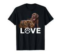 Chocolate Lab Dog Love Labrador Retriever Lover Marron T-Shirt Graphique avec Valeur