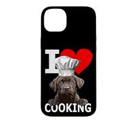 Chocolate Lab Dog The Dog Père Lab Mom Cooking Chef Cook Coque pour iPhone 14 Plus