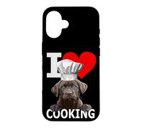 Chocolate Lab Dog The Dog Père Lab Mom Cooking Chef Cook Coque pour iPhone 16