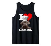 Chocolate Lab Dog The Dog Père Lab Mom Cooking Chef Cook Débardeur